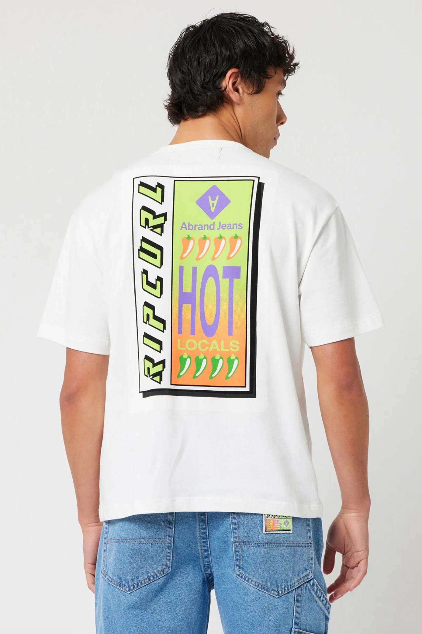 Abrand x Ripcurl Hot Locals Tee - White Sand (view 5)