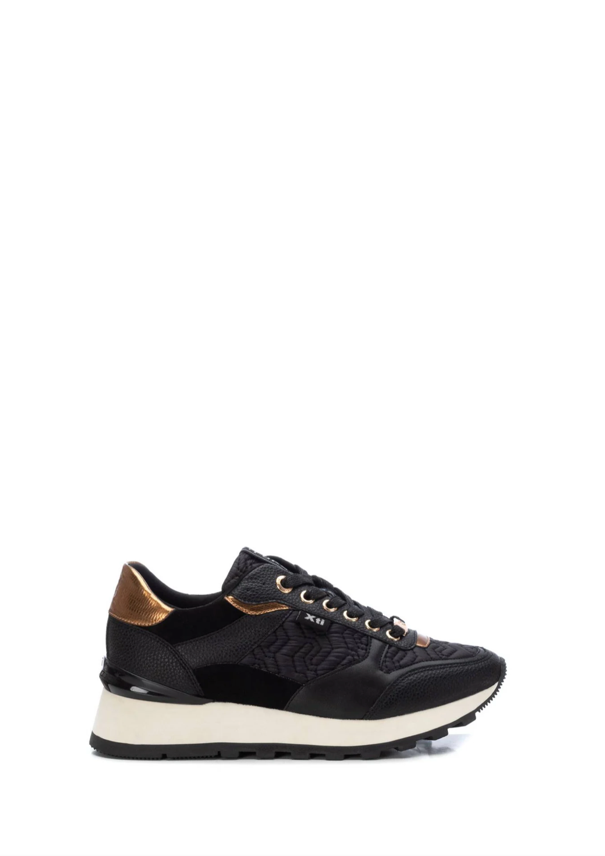 XTI Puff Pattern Sneaker - Black