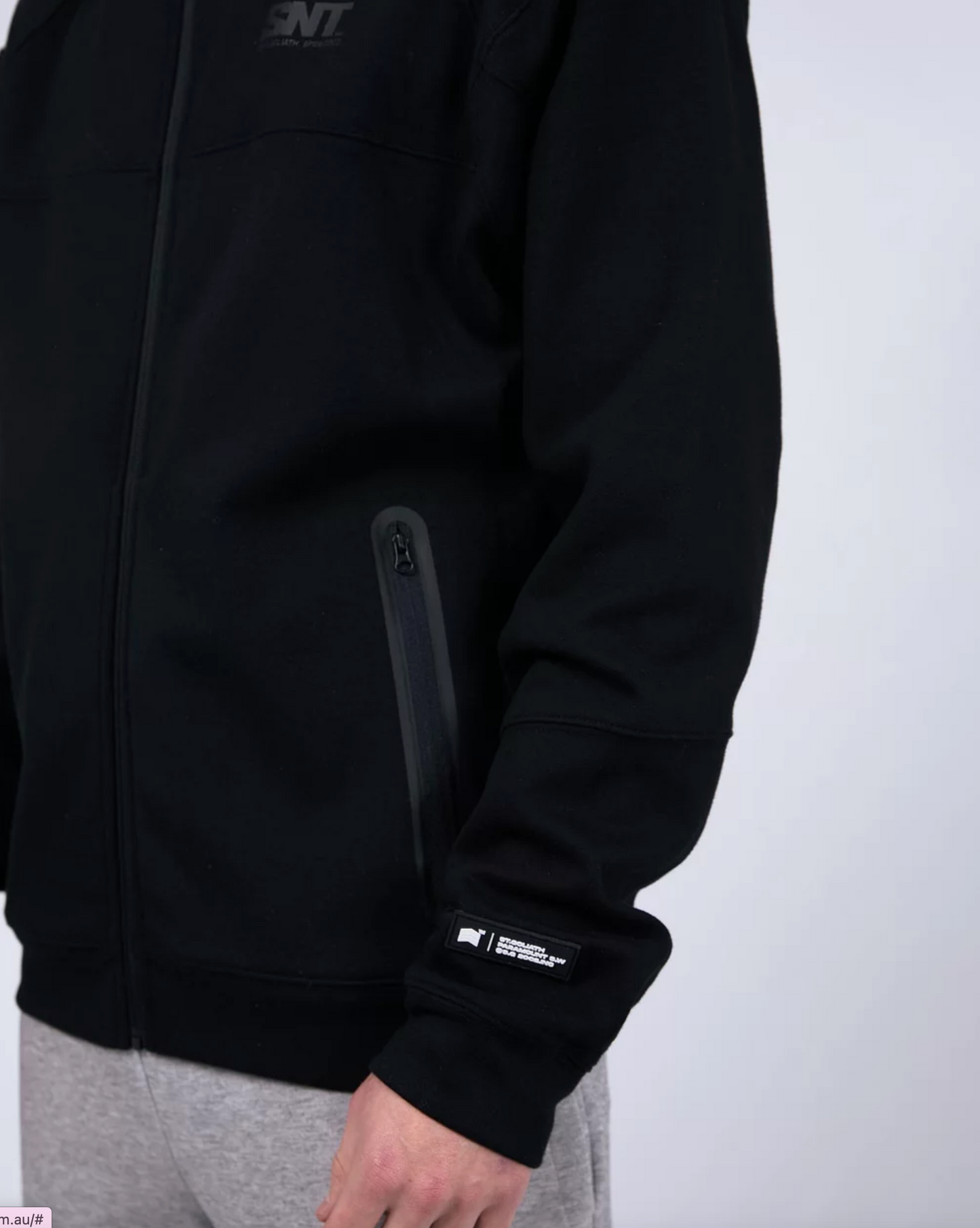 Tech Zip Hoodie - Black