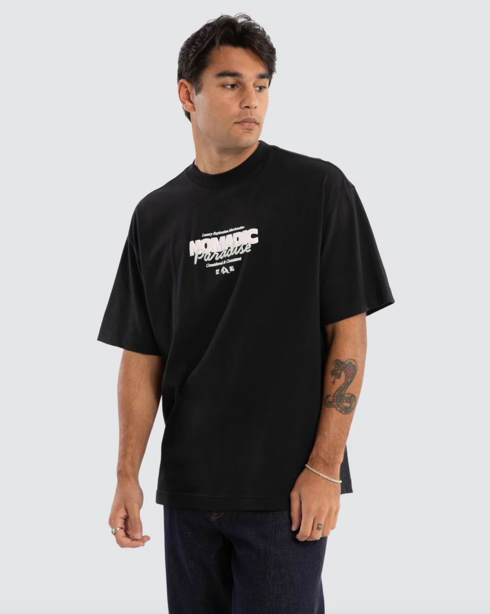 Nomadic Apollo Street Tee - Anthracite Black (view 3)