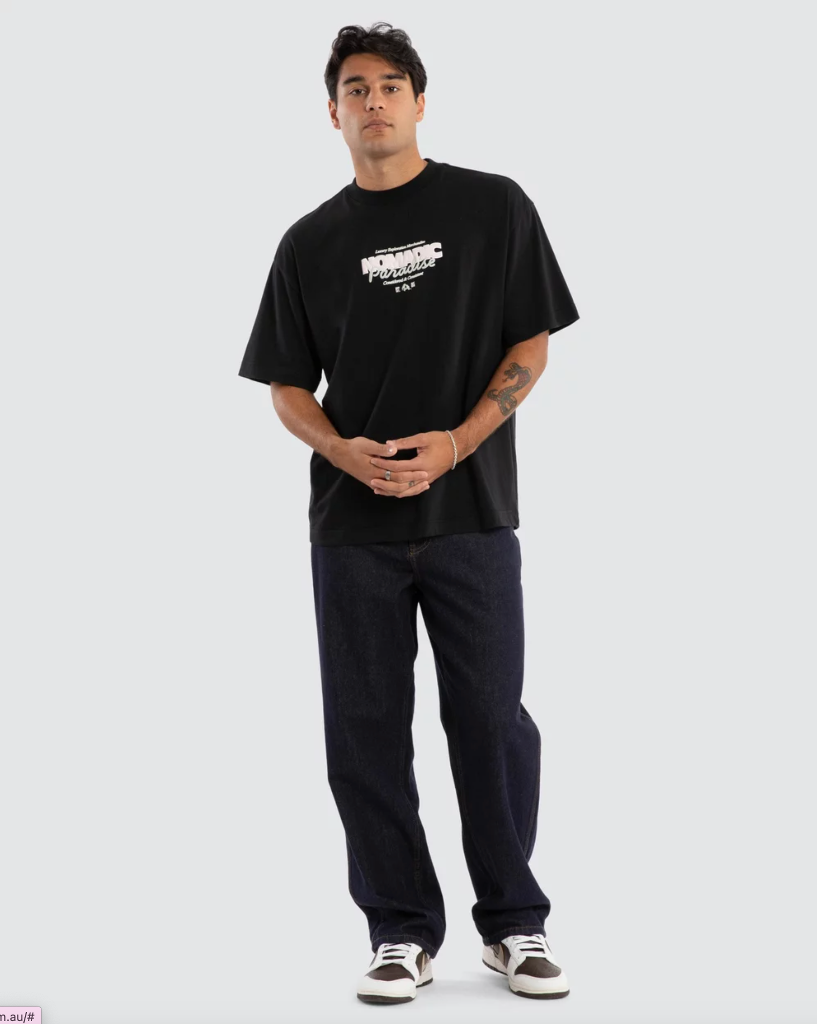 Nomadic Apollo Street Tee - Anthracite Black (view 6)