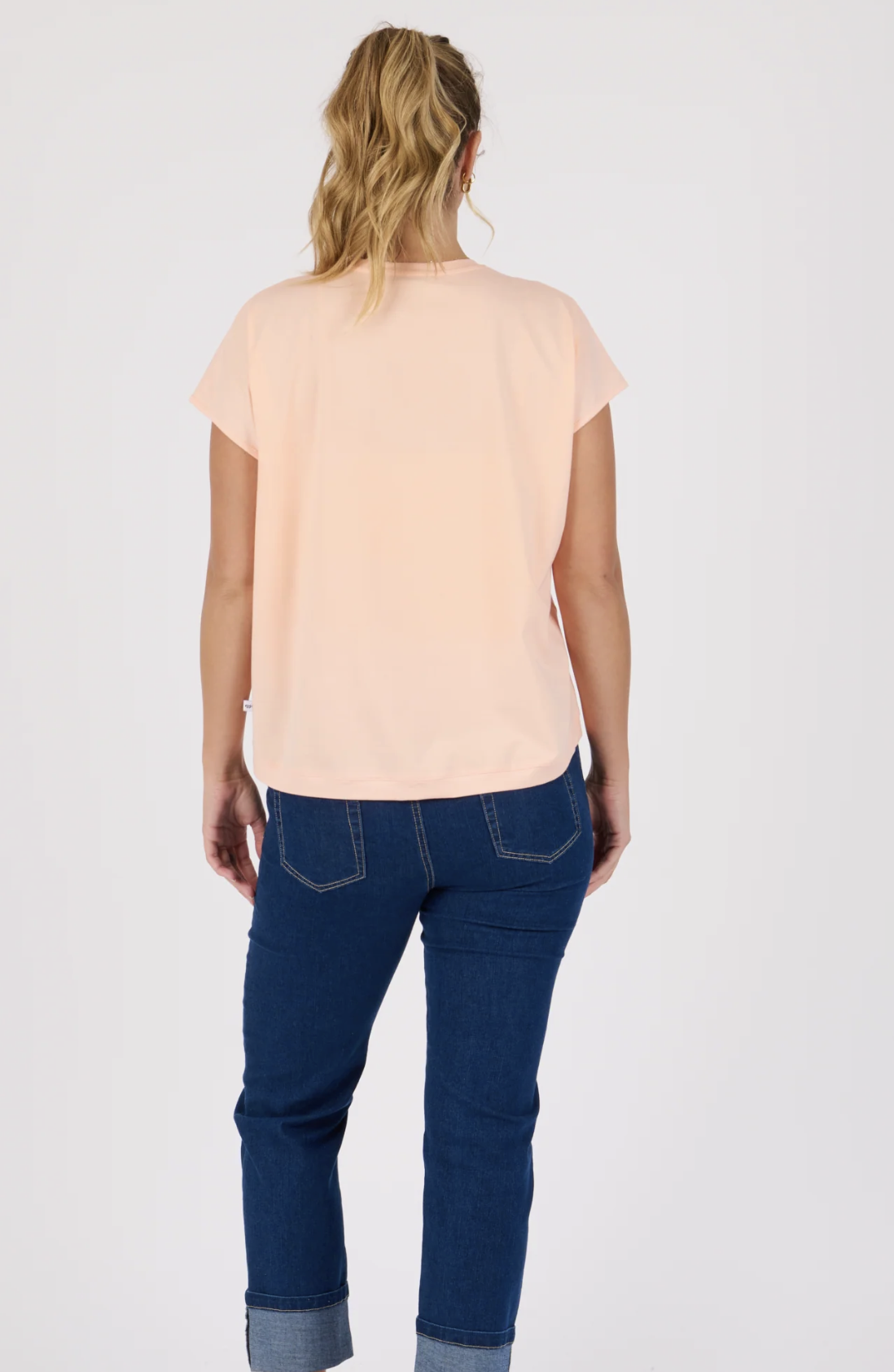 One Ten Willow Shell Tee Round Neck - Melon (view 4)