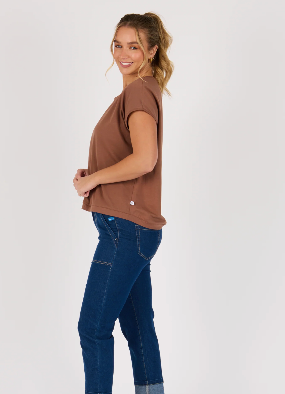 One Ten Willow Shell Tee Round Neck - Acorn (view 3)