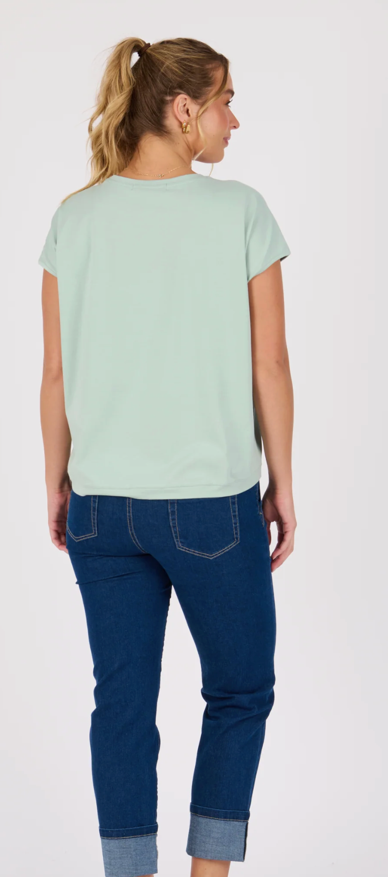 One Ten Willow Shell Tee Round Neck - Sea Green (view 2)