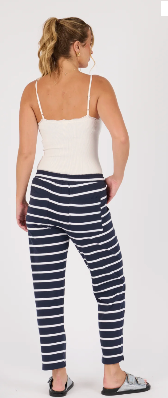 Beach Pant - Navy / White Stripe