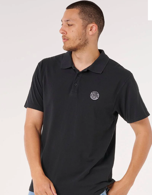 Rip Curl Wettie Polo - Black (view 2)