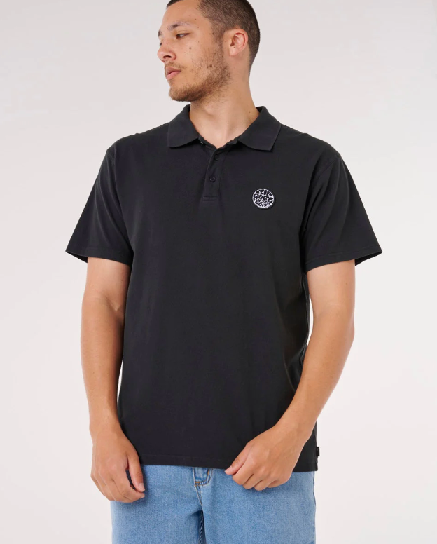 Rip Curl Wettie Polo - Black (view 6)