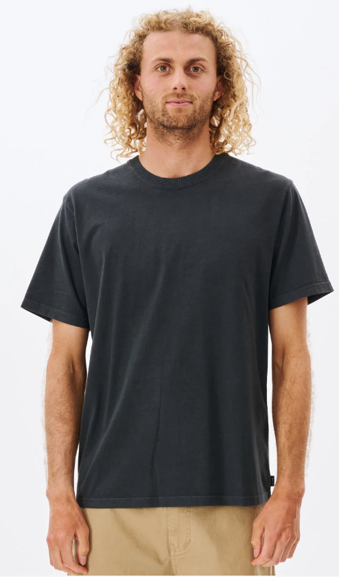 Rip Curl Plain Wash Tee - Washed Black