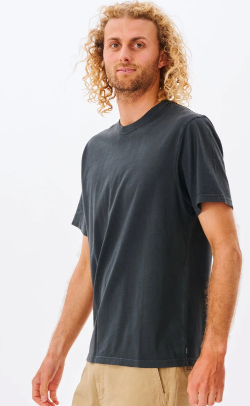Rip Curl Plain Wash Tee - Washed Black (view 2)