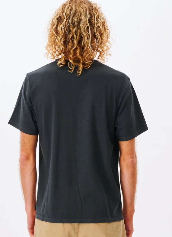 Rip Curl Plain Wash Tee - Washed Black (view 3)