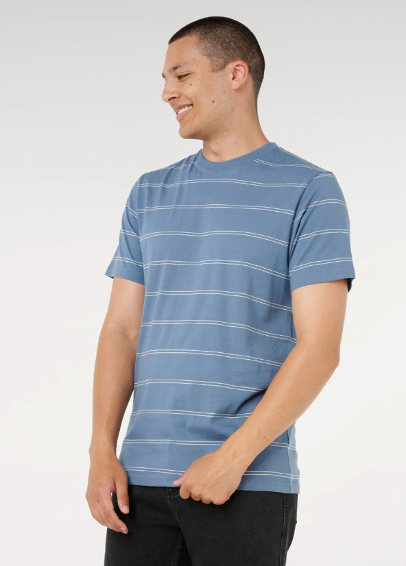 Plain Stripe Tee - Bluefin
