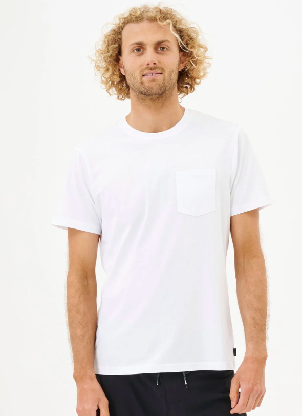 Plain Pocket Tee - White