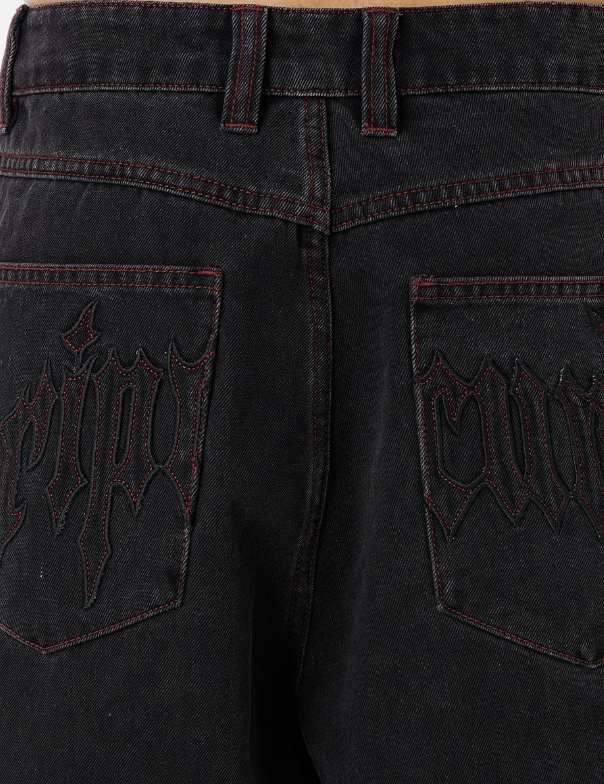 Rip Curl Archive Goth Denim Walk Short - Washed Black (view 5)
