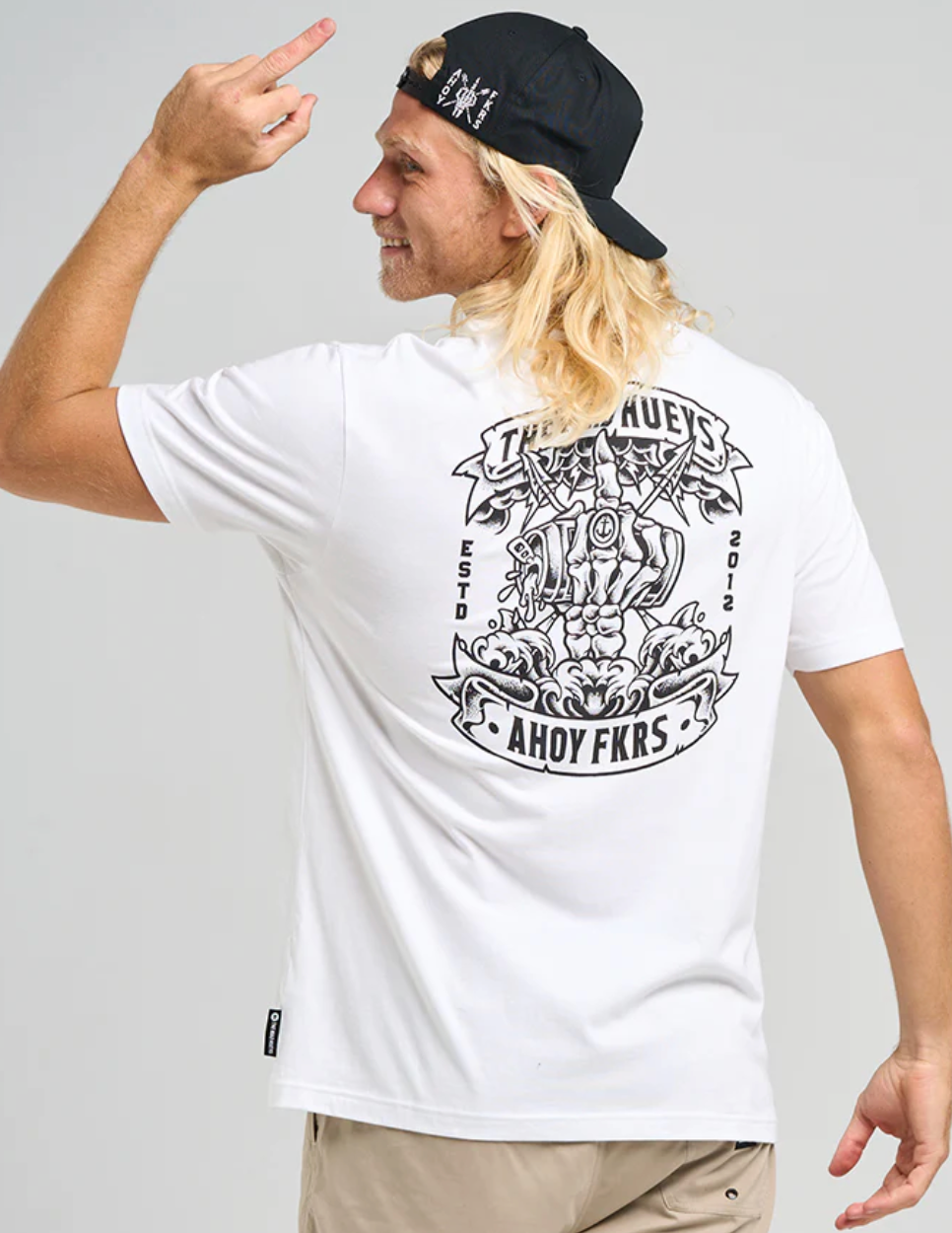 The Mad Hueys Ahoy Fkrs Storm SS Tee - White (view 2)