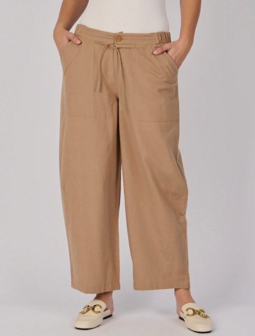 One Ten Willow Pocket Detail Pant - Mocha