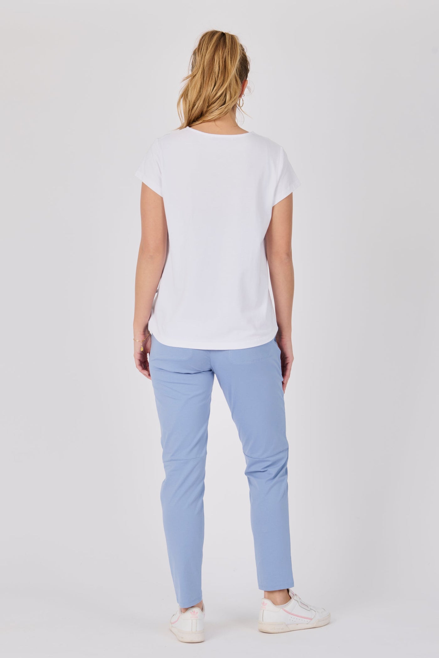Side Split Tee - White