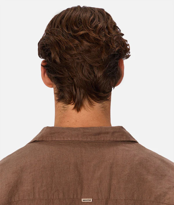 The St Martins Short Sleeve Linen Shirt - Macchiato