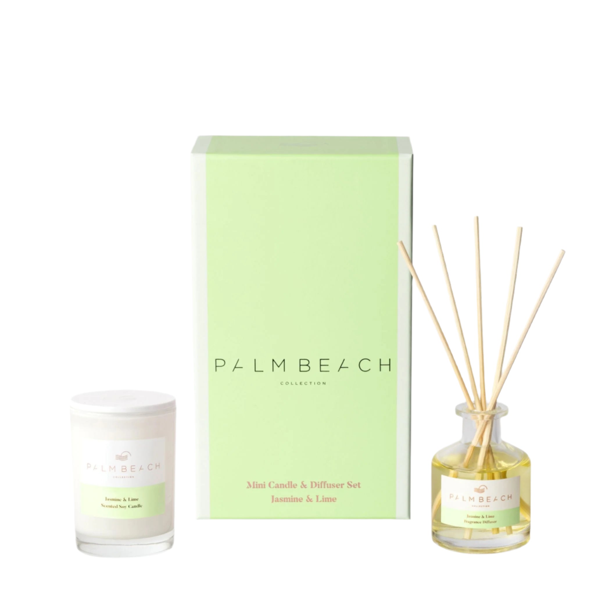 Palm Beach Collection Mini Candle & Diffuser Pack - Jasmine & Lime