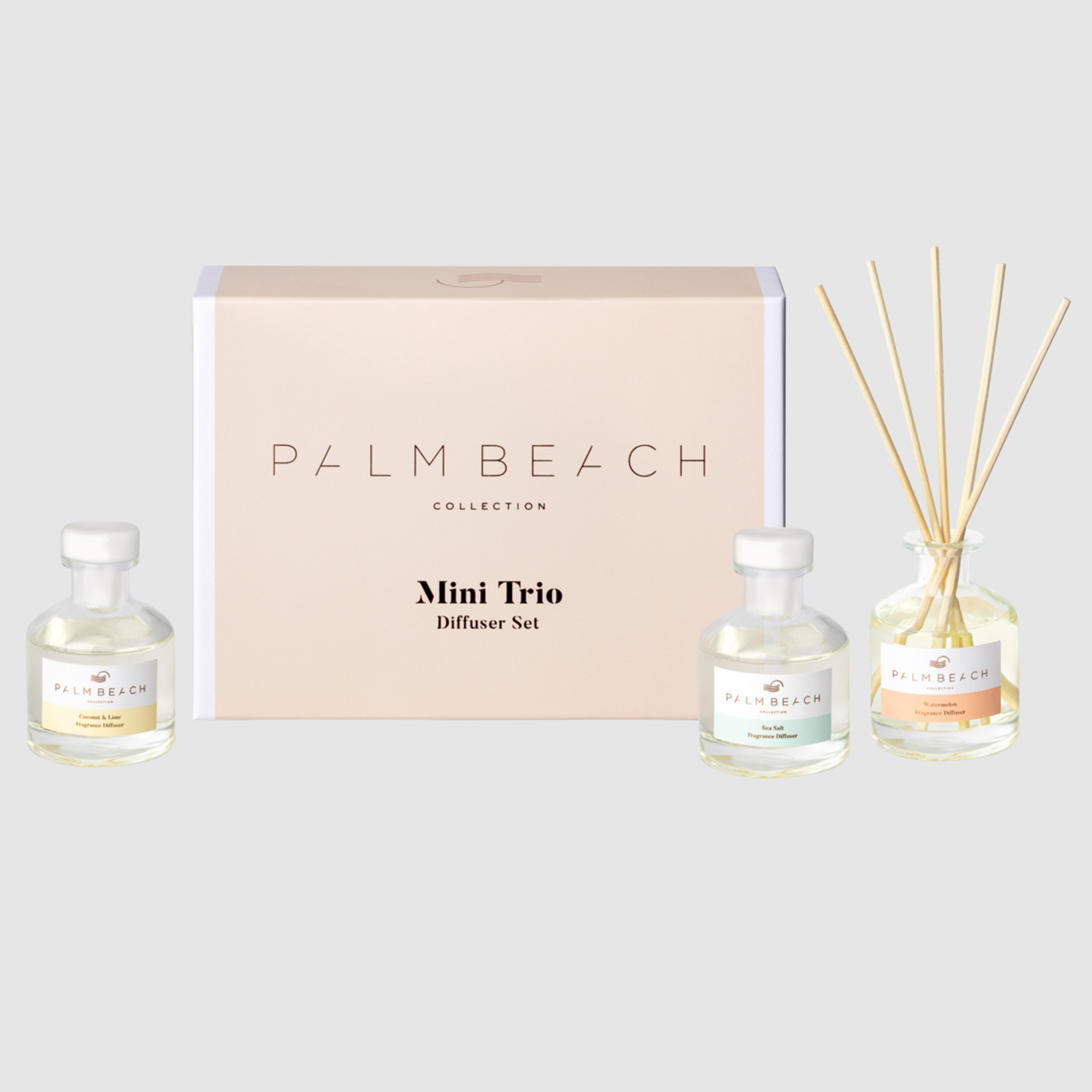 Palm Beach Collection Mini Trio Diffuser Pack - Coconut Lime, Sea Salt, Watermelon