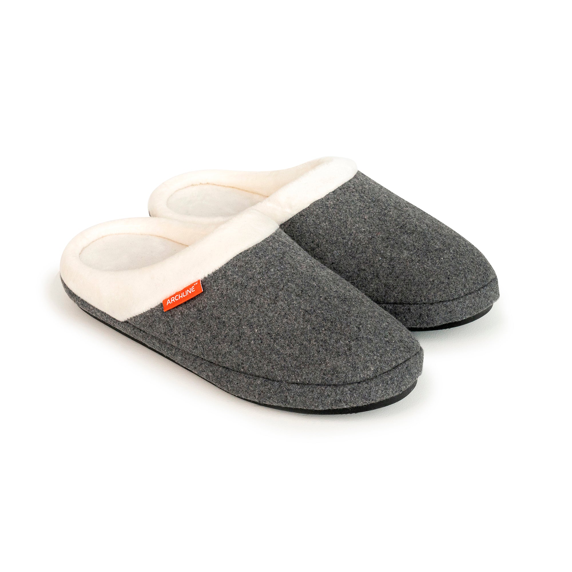 Axign Open Slipper Grey Marle - front view