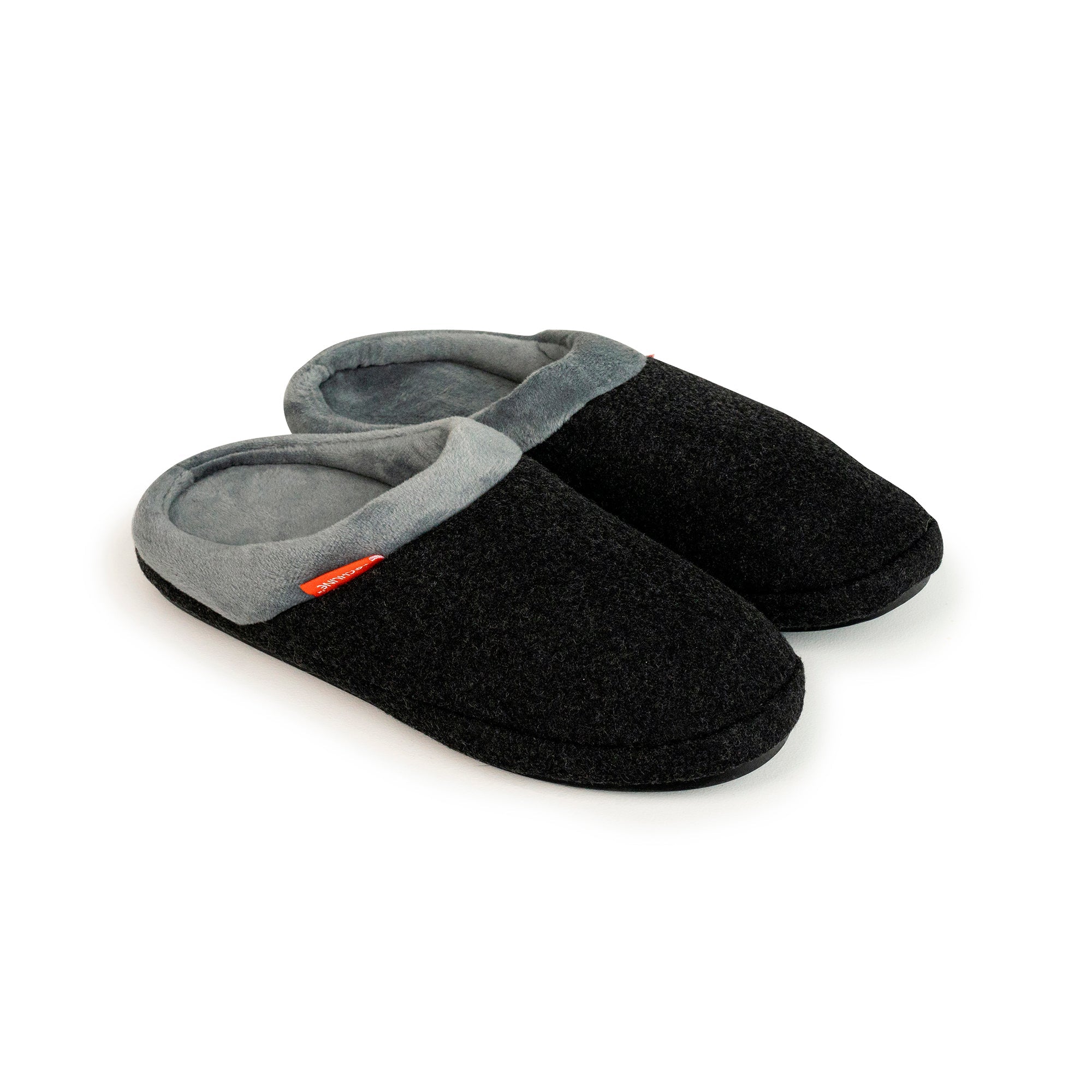 Axign Open Slipper Charcoal Marle - front view