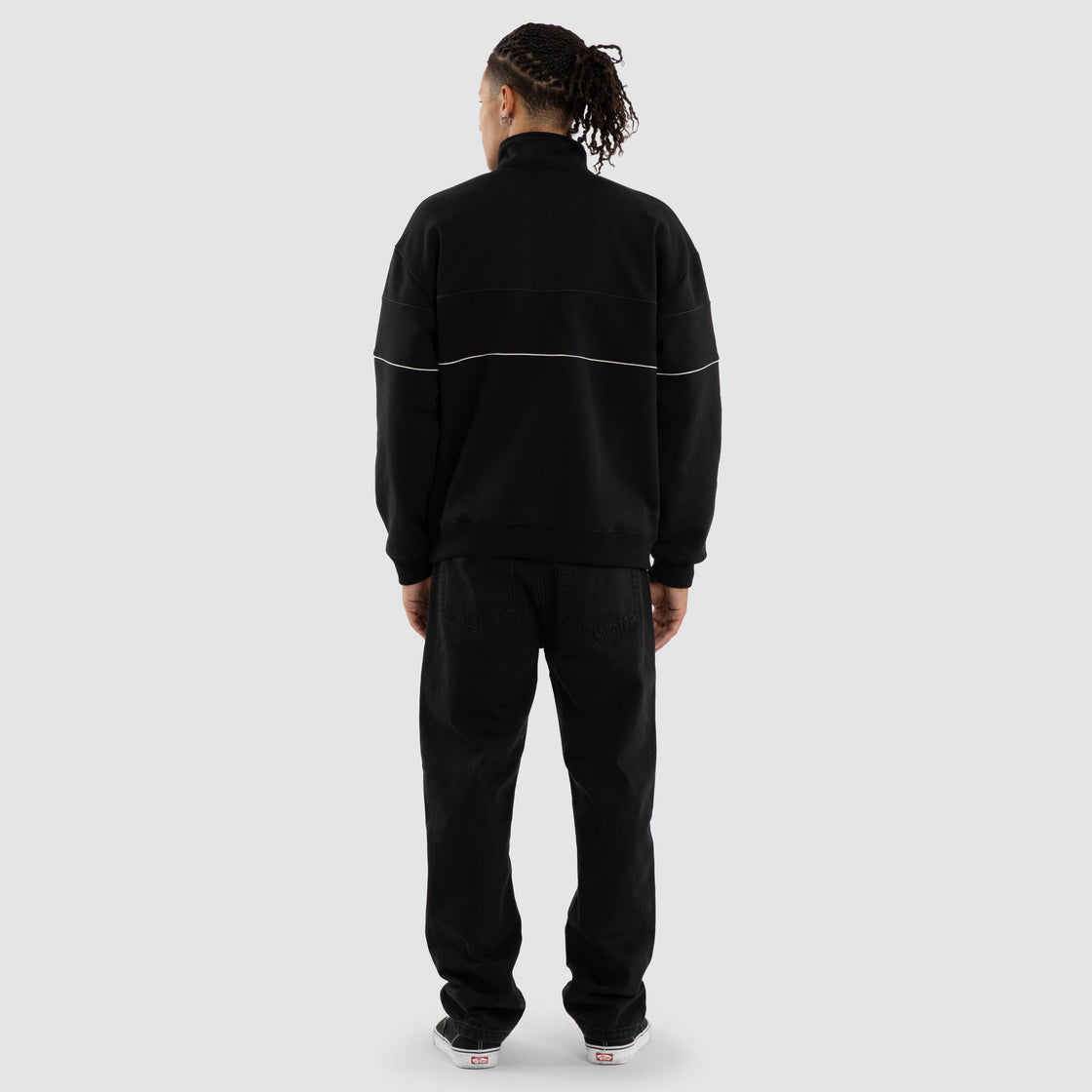 Thrills Between Chaos & Calm Quarter Zip Fleece - Black (view 2)