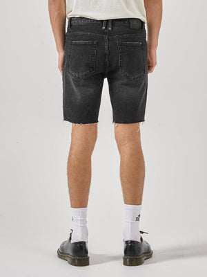 Thrills Bones Denim Short - Smoke Black (view 2)