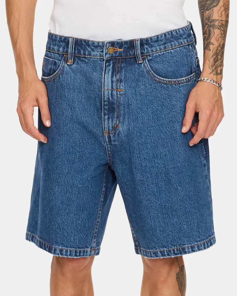 Thrills Slacker Relaxed Denim Short - Deep Vintage Blue