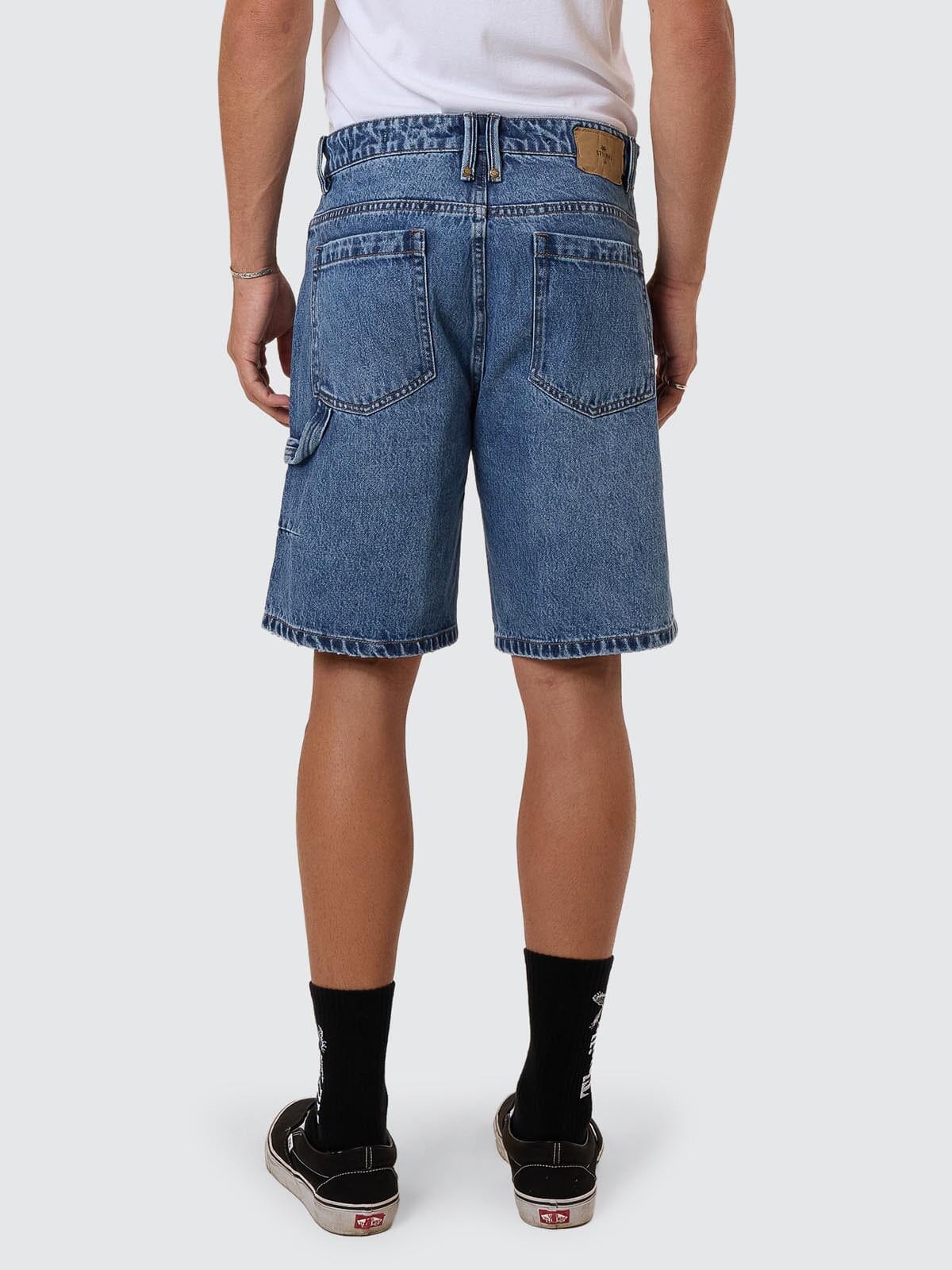 Thrills Slacker Denim Short - Stoned Blues (view 4)