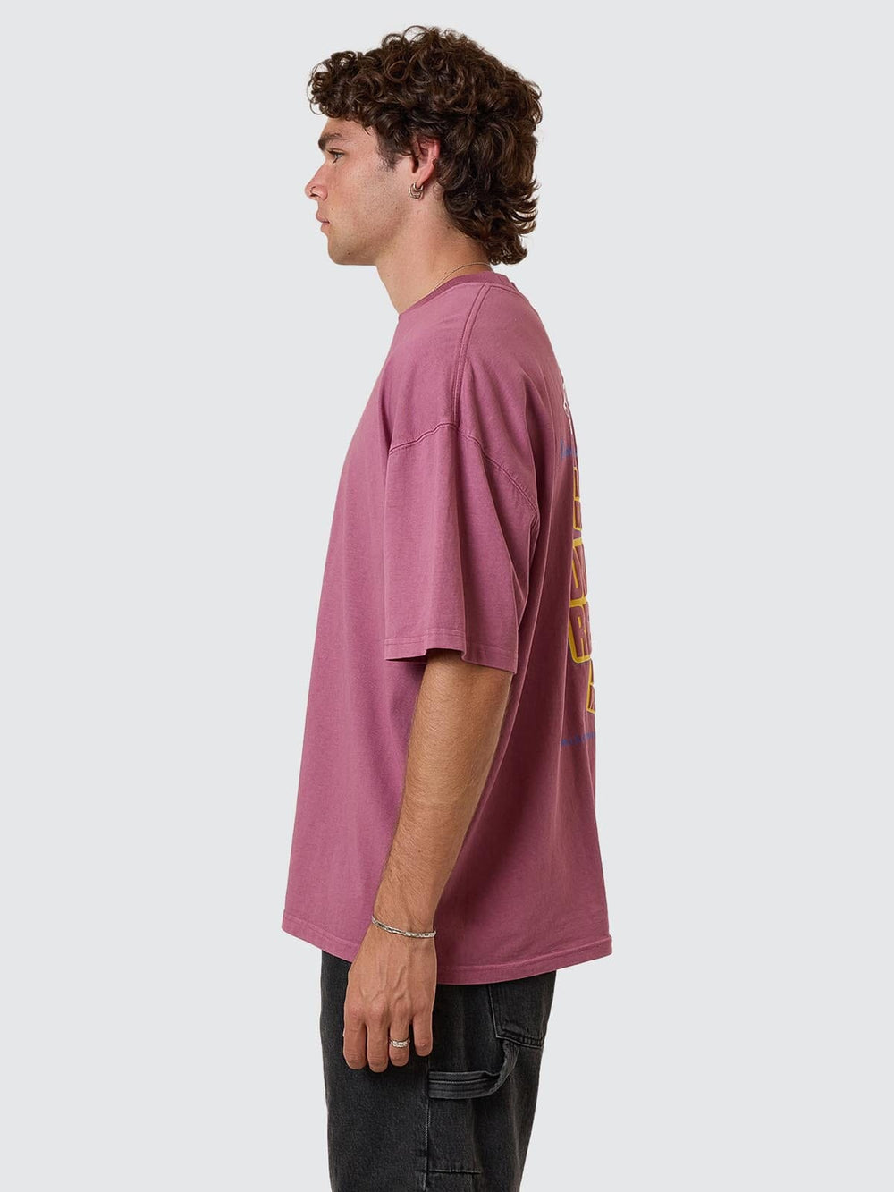 Thrills Reality Dreams Box Fit Oversize Tee - Delta Berry (view 5)