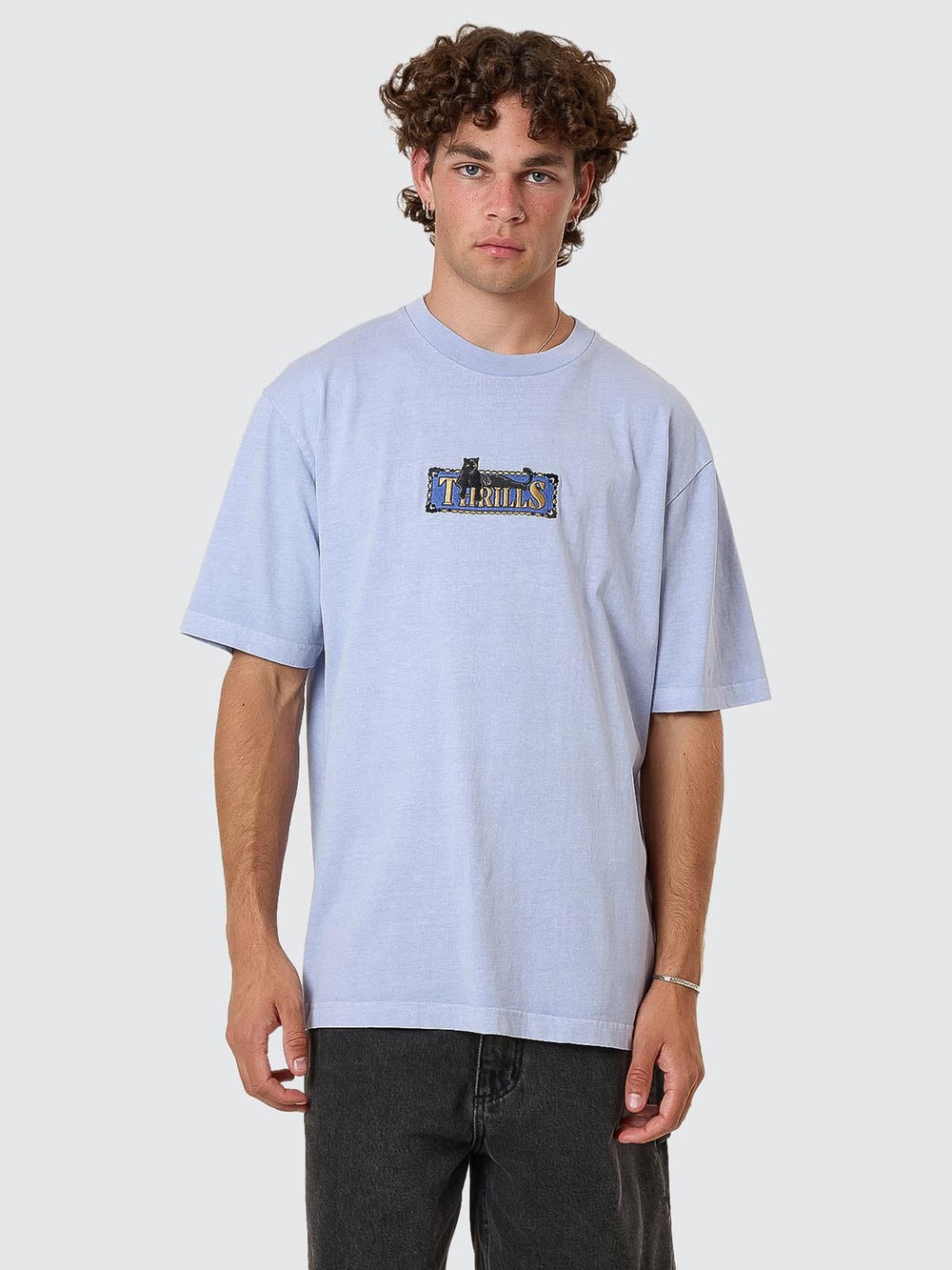 Thrills Pit Stop Oversize Fit Tee - Cornflower Blue