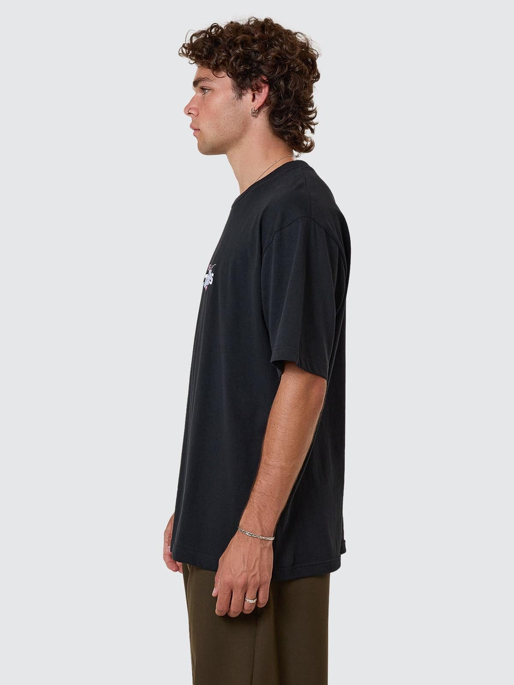 Thrills Make A Wish Oversize Fit Tee - Faded Black (view 4)
