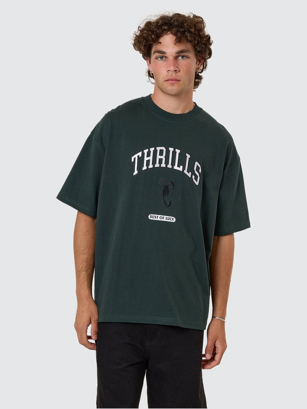 Thrills Los Stingers Box Fit Oversize Tee - Vista Green (view 3)