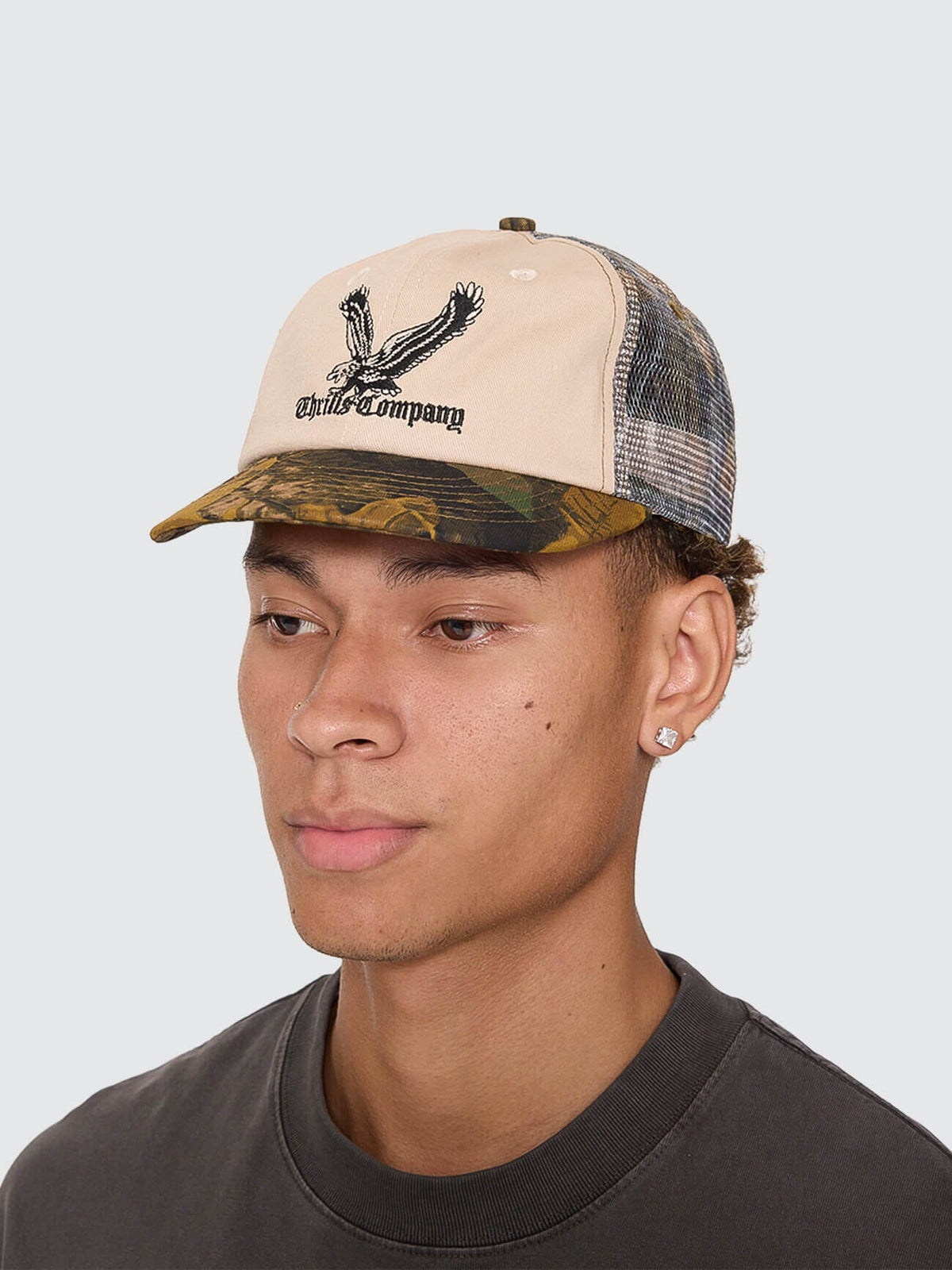 Thrills Seen and Heard 6 Panel Short Brim Cap Birch Camo