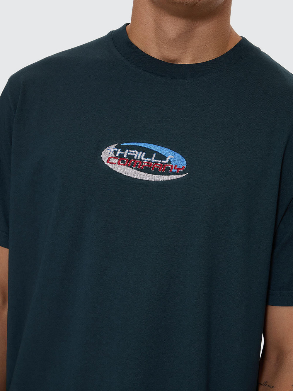 Thrills Track Record Merch Fit Tee - Jasper Green (view 2)