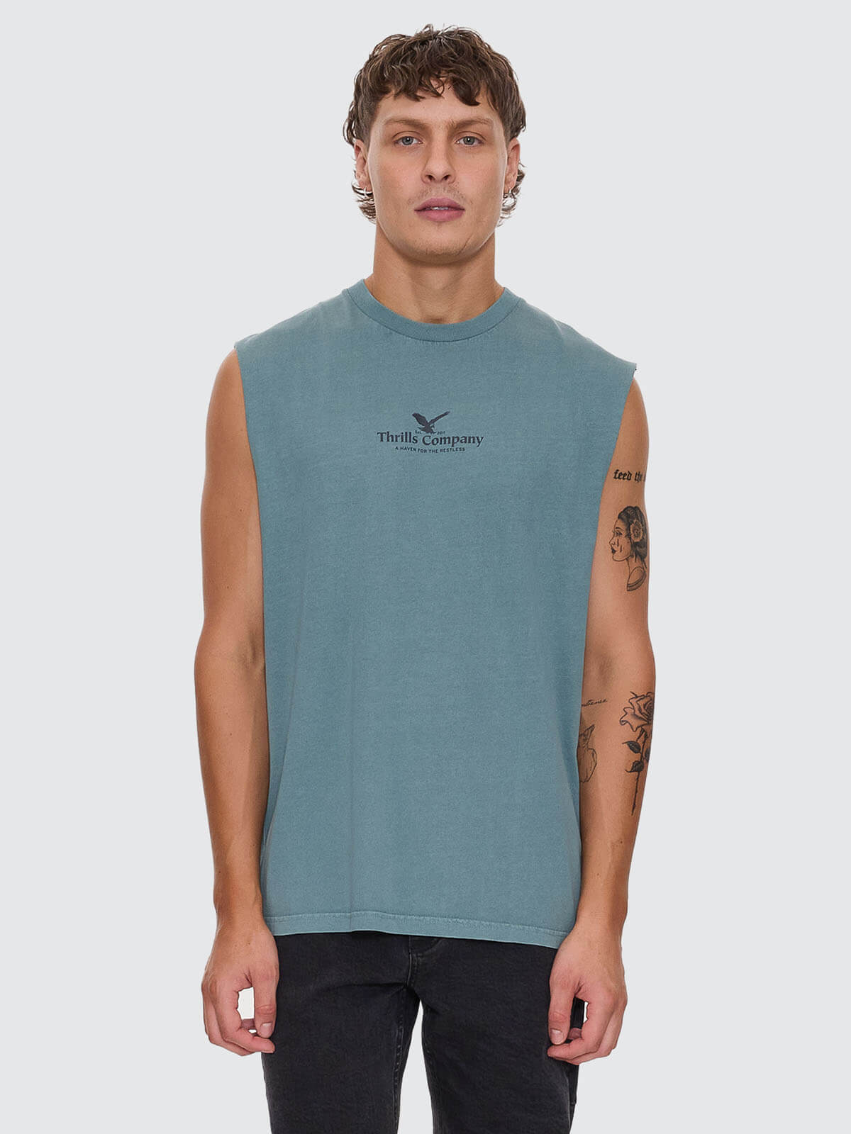 A Haven For The Restless Merch Fit Muscle Tee - Green Coast