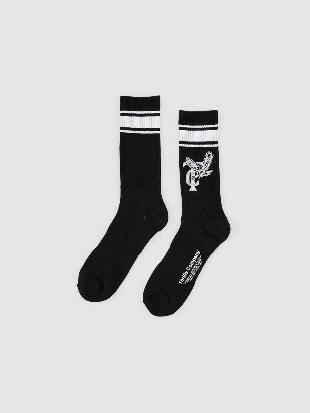 Thrills Double Down 3 Pack Sock - Black
