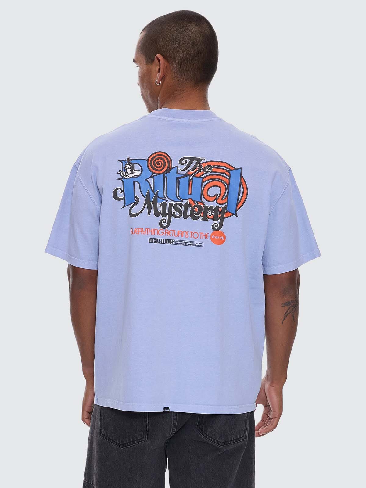 Thrills The Ritual Mystery Box Fit Oversize Tee - Cornflower Blue (view 2)