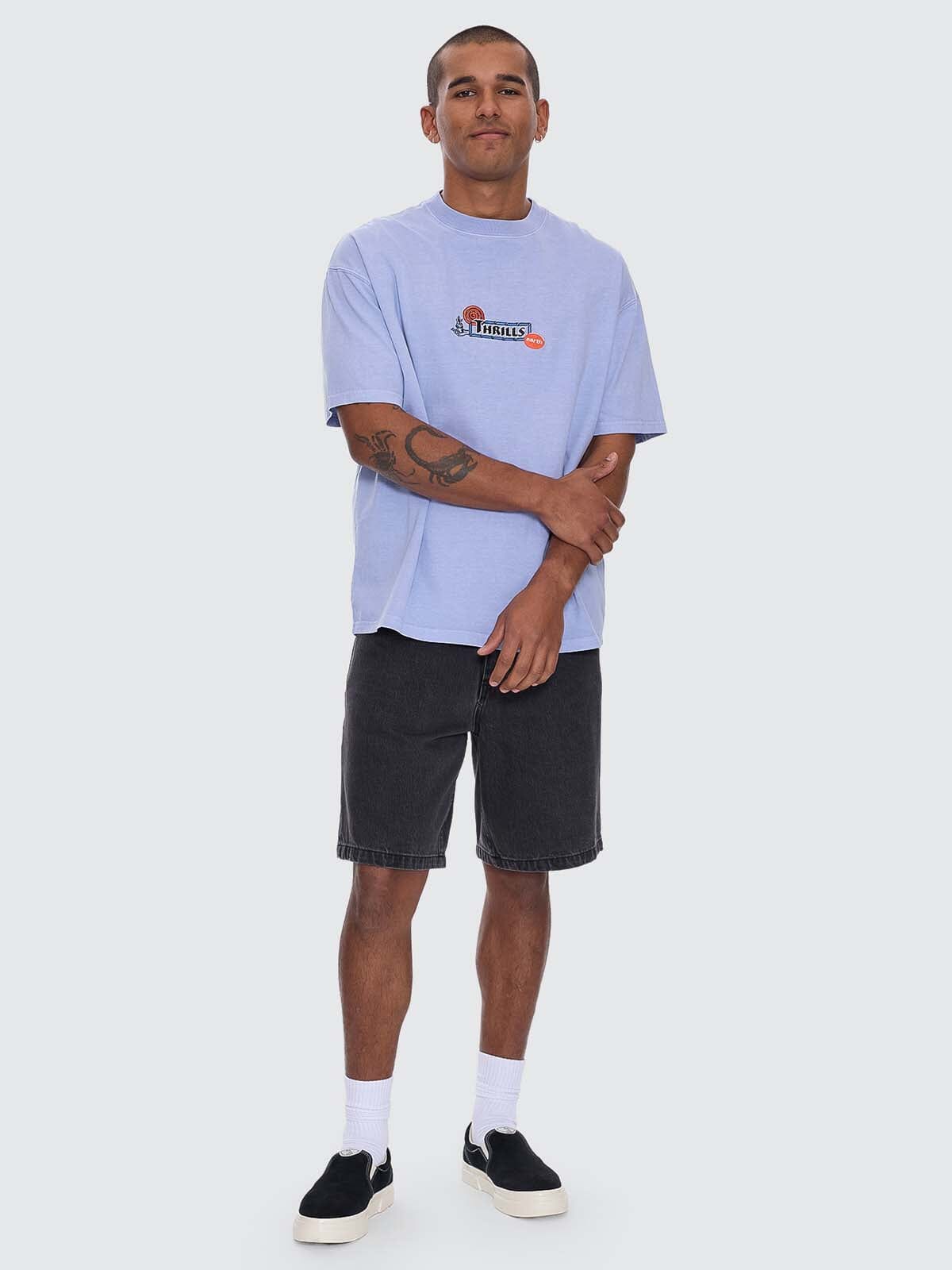 Thrills The Ritual Mystery Box Fit Oversize Tee - Cornflower Blue (view 3)