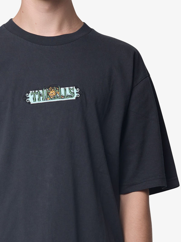 Thrills Eyes In The Grass Oversize Fit Tee - Smog (view 2)
