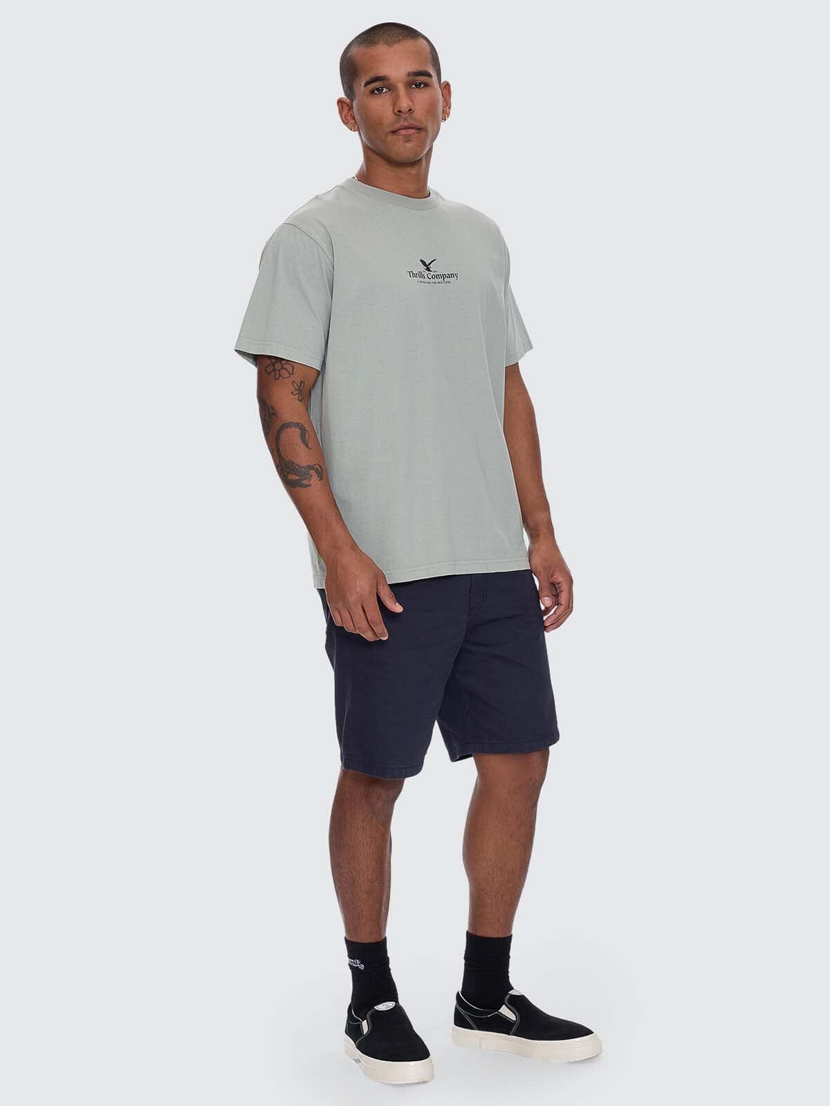 Thrills A Haven For The Restless Merch Fit Tee - Dirty Sage (view 4)