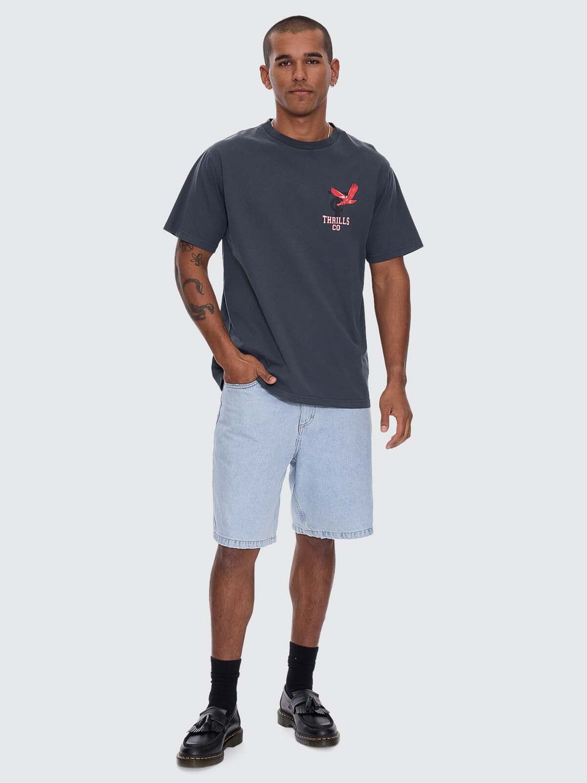 Thrills Wonder World Merch Fit Tee - Ebony (view 3)
