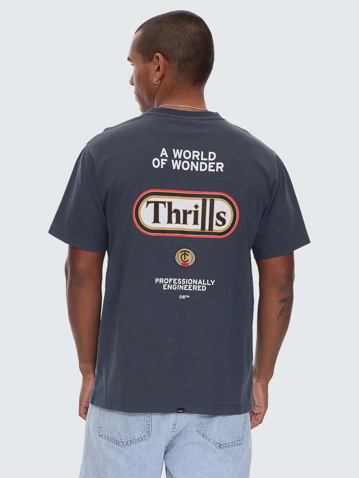 Thrills Wonder World Merch Fit Tee - Ebony (view 2)