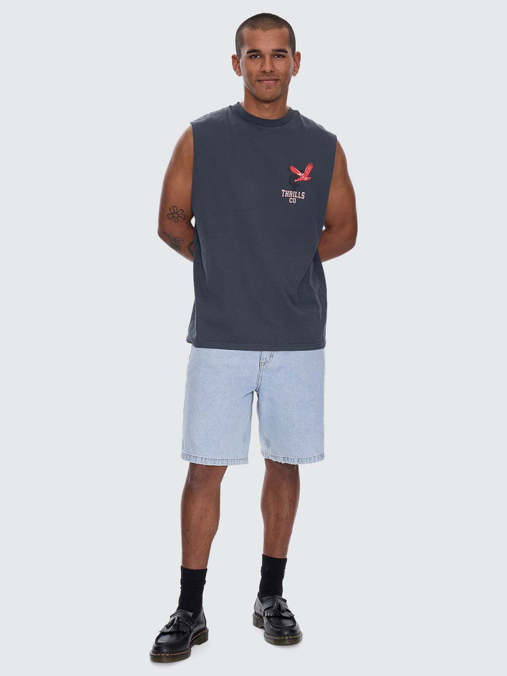 Wonder World Merch Fit Muscle Tee - Ebony