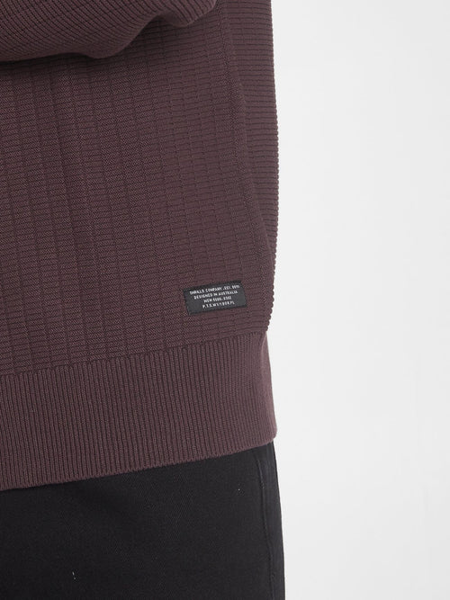 Republic Crew Knit - Deep Plum