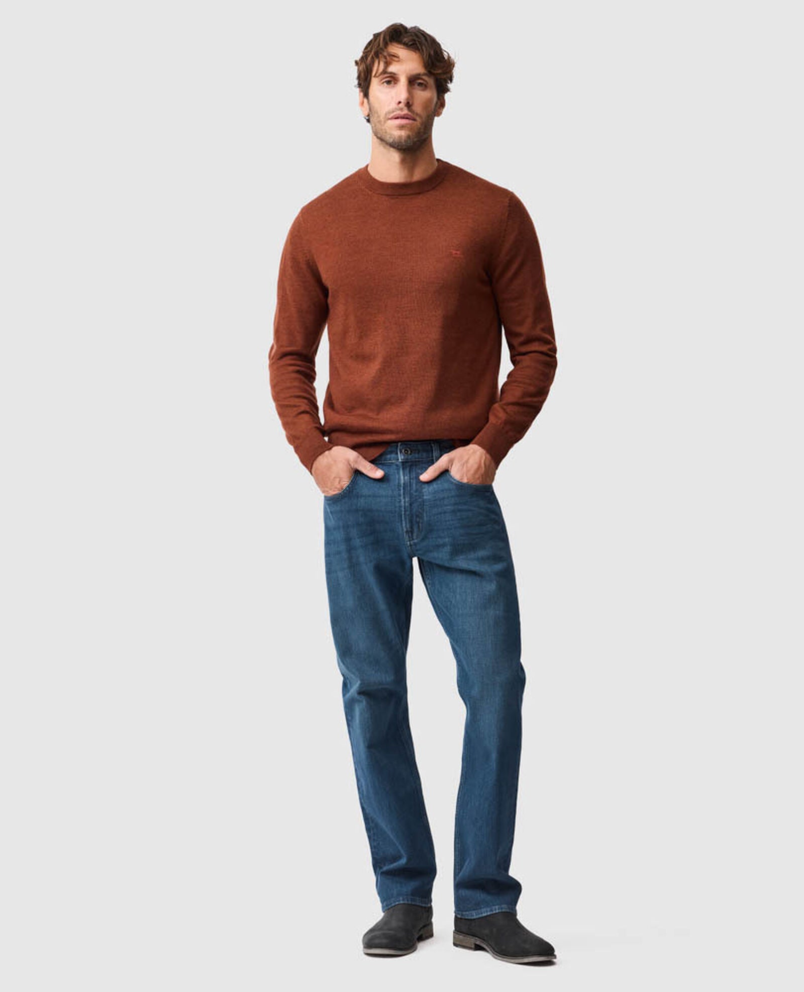 Kurow Relaxed Italian Denim - RL Mid Blue