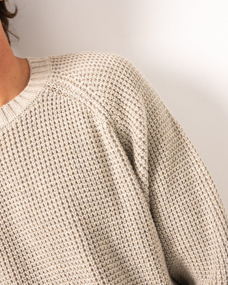 Rusty Disposal Crew Neck Knit - Ecru (view 5)