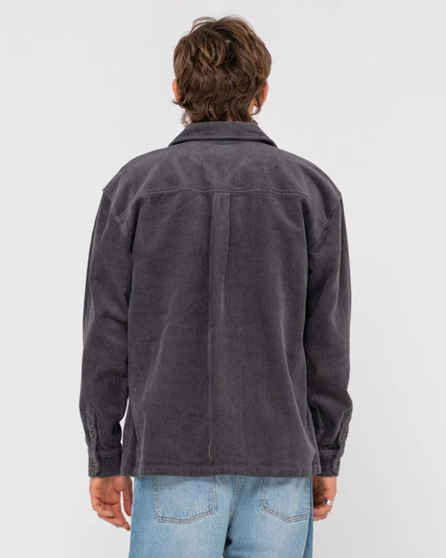 V8 Coup Cord Zip Up Jacket - Coal