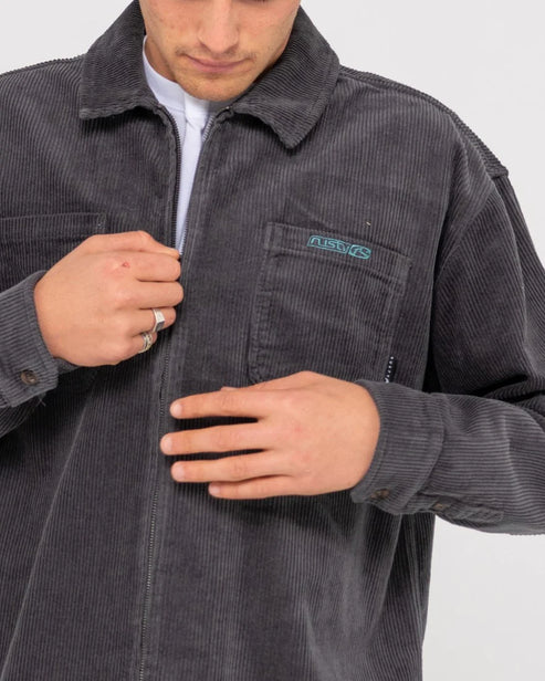V8 Coup Cord Zip Up Jacket - Coal