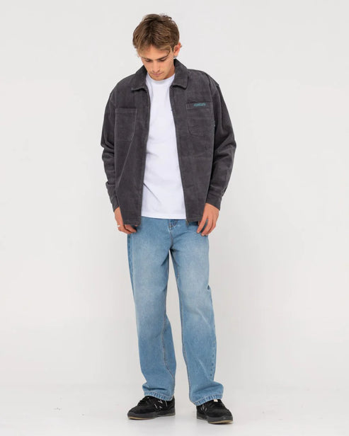 V8 Coup Cord Zip Up Jacket - Coal